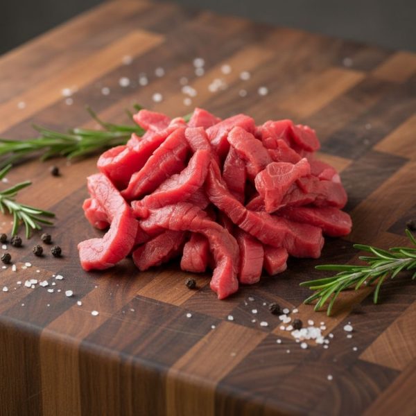 Lanières de bœuf crues nature