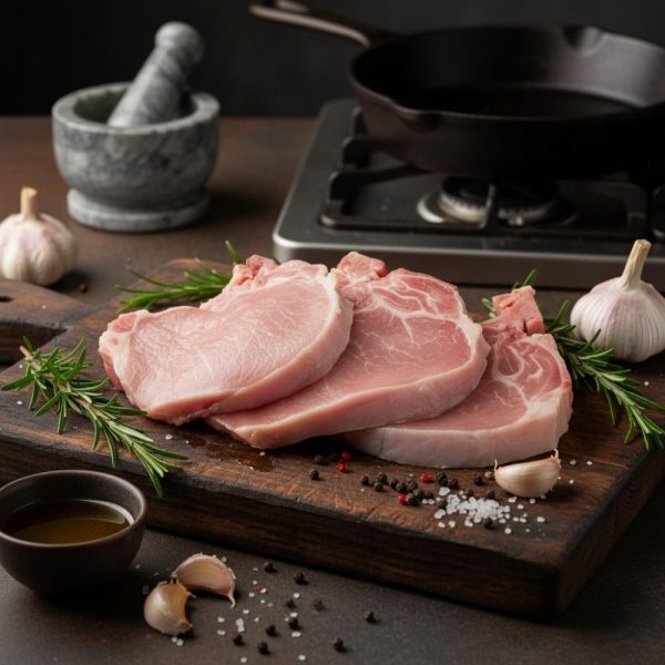 Côtelette de porc centre avec os