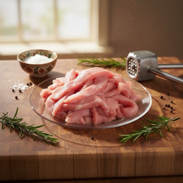 Lanières de porc crues